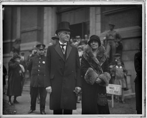 Pres. and Mrs. Coolidge in Northampton to cast vote for Herbert Hoover