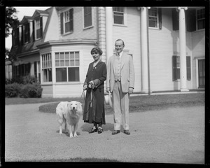 Pres. and Mrs. Coolidge and their dog Rob Roy