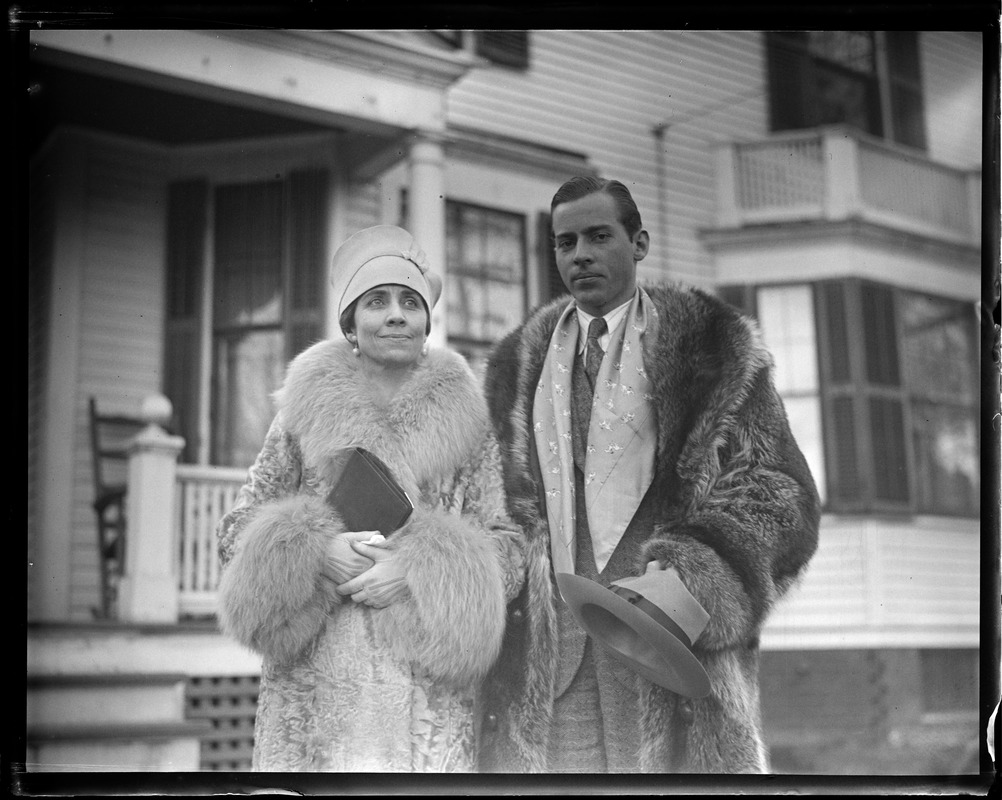 Mrs. Calvin Coolidge and son John in Northampton