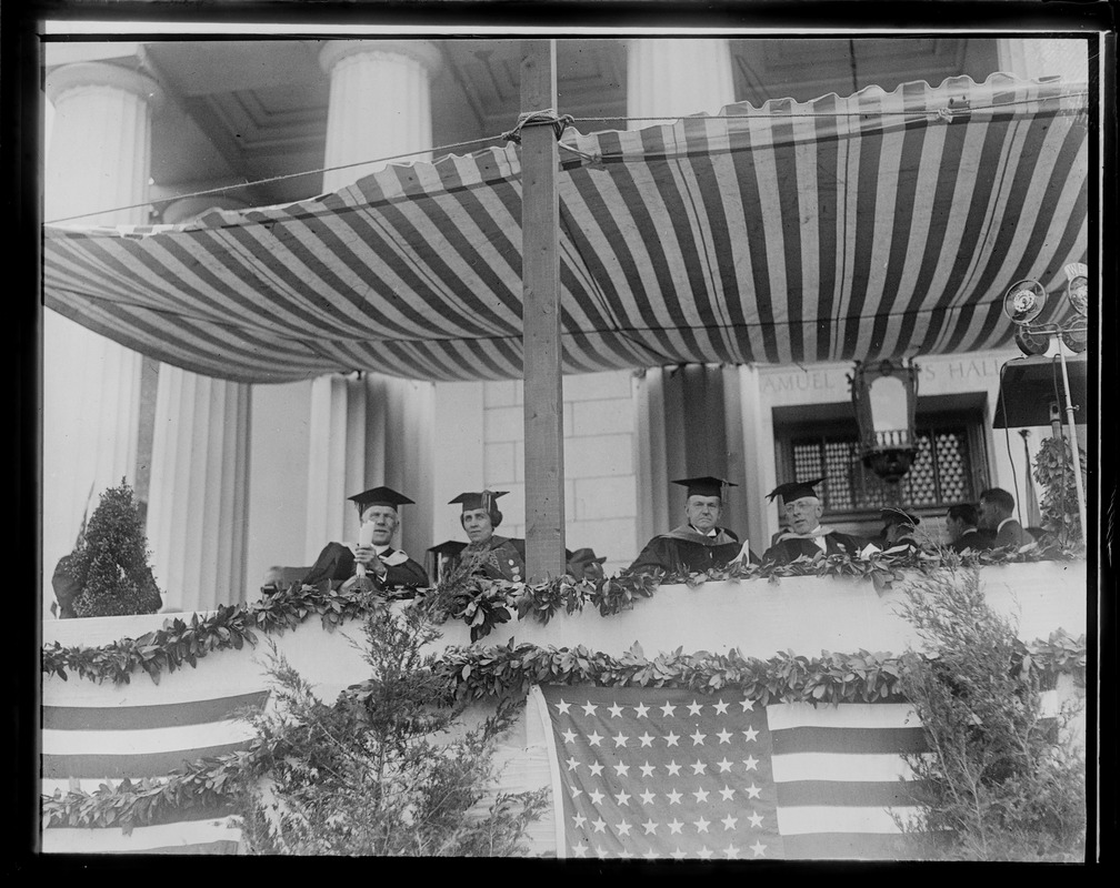 Pres. Coolidge and wife in Andover