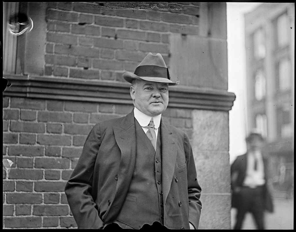 Herbert Hoover of the Food Administration visits Boston