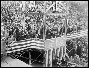 Pres. Hoover speaking from grandstand