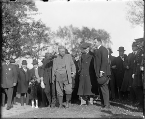 Teddy Roosevelt and Mayor Mitchell of New York at Bridgeport, Conn.
