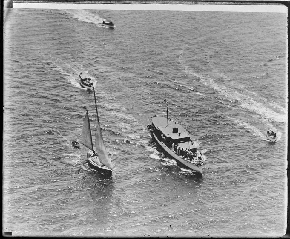 F.D. Roosevelt's yacht with escort