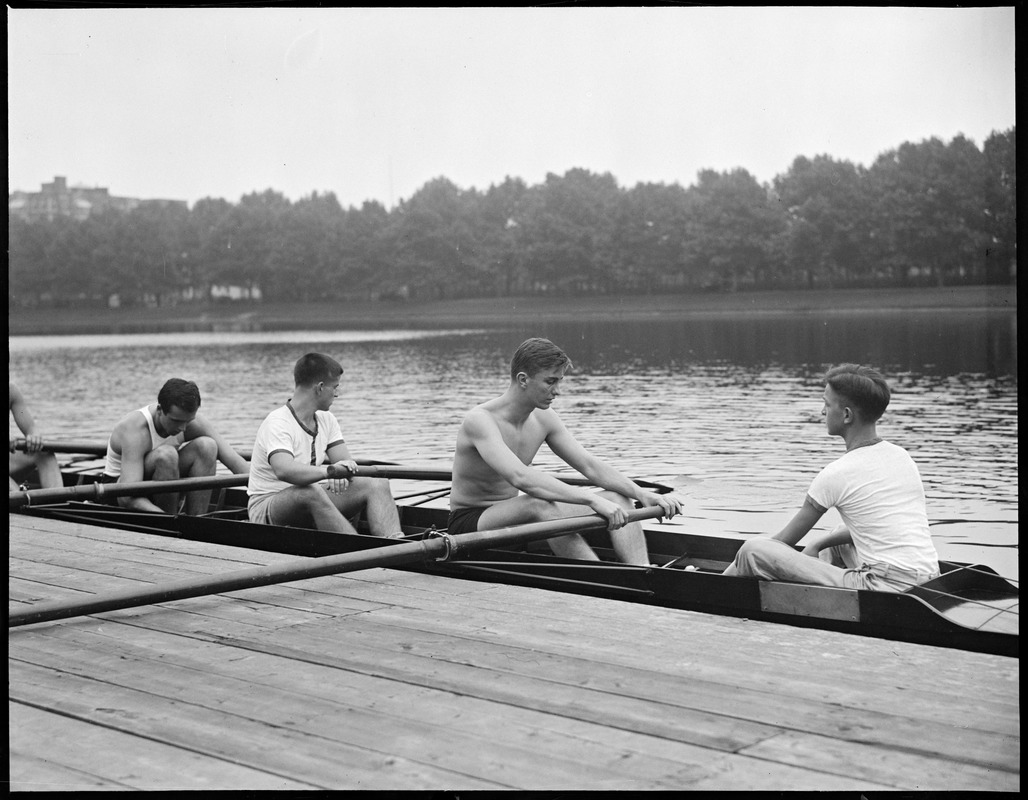 1936 Franklin D Harvard Rowing Team Roosevelt Jr. Vintage Old Photo 4” x 6” 