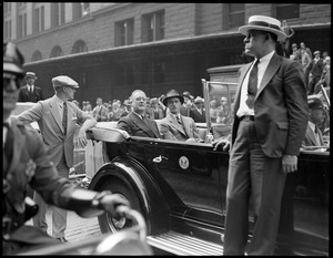 Pres. Roosevelt and son James in Boston