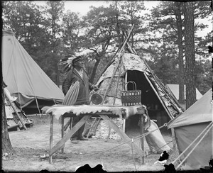 Maine Indians, Plymouth, Mass. John Dana (Indian) at Indian Camp Plymouth