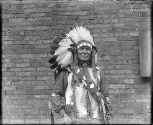 Real American Indian in full head dress