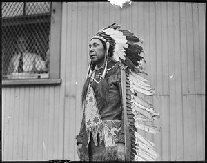 Indians - Chief Neptune of the Passamaquoddy tribe (Maine?) here on way to Plymouth