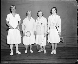Badminton: L-R: Dorman Weaver, Mrs. George Wightman, Mrs. W. Harold Wilton and Miss Elizabeth Kennedy, at University club
