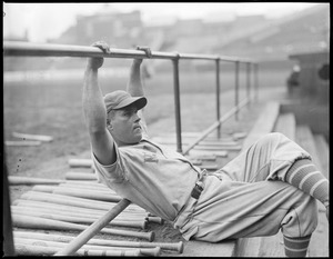 New York player in dugout