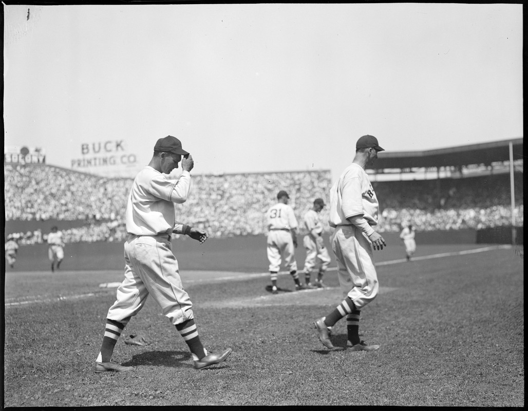 Lefty Grove And Teammates Leave Field At Fenway Digital Commonwealth