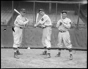 Randy Moore, Wally Berger and Pinky Whitney of the Braves