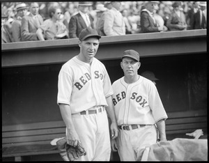 Red Sox players in dugout