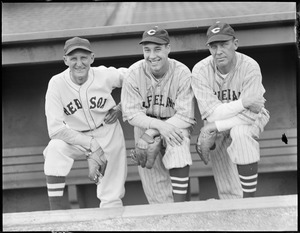 Pennock, Feller, George Uhle at Fenway Park - Red Sox / Indians