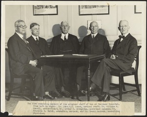 The five remaining members of the original staff of ten at Faulkner Hospital