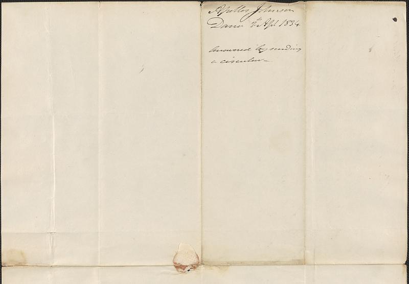 Apollos Johnson to George Coffin, 8 April 1834