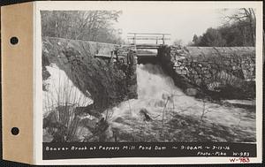 Beaver Brook at Pepper's mill pond dam, Ware, Mass., 9:00 AM, Mar. 13, 1936