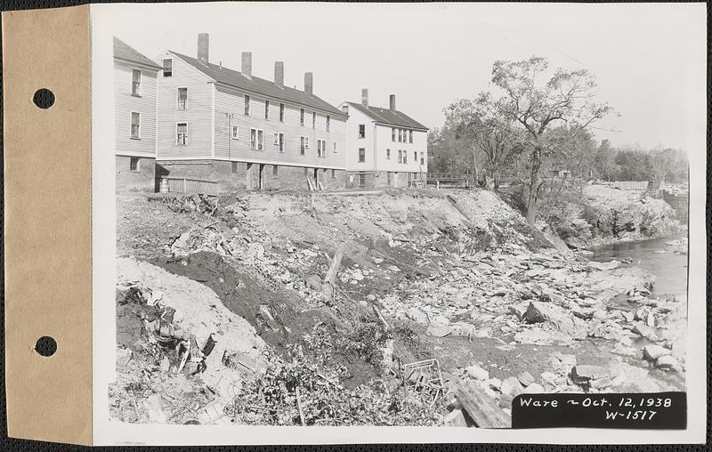 Ware River, washout between East Street bridge and dam, looking north