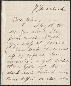 Letter from Mary W. Glover to John D. Long