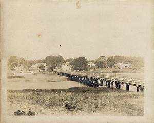 Wooden bridge over Bass River, South Yarmouth, Mass.