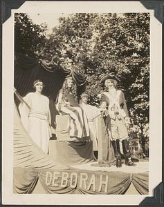 Fourth of July parade, 1920, showing the Deborah Sampson Lodge float