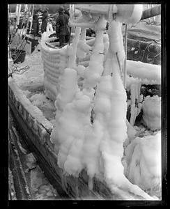 Ice covered boat
