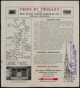 Trips by trolley along Bay State Street Railway Co. lines and connections
