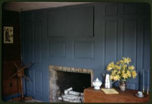 Interior view, including a fireplace, of one of the homes on the bicentennial house tour