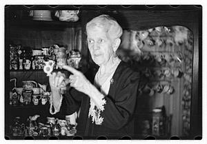 Mrs. Lue Stuart Wadsworth, collector of rare pitchers