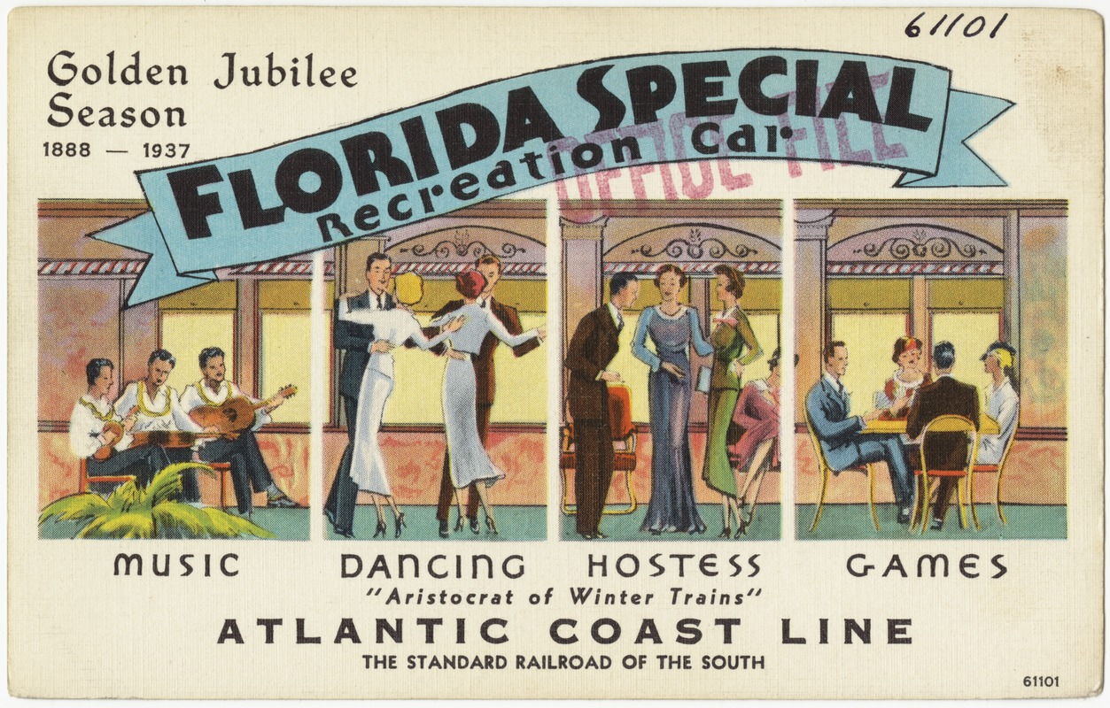 Florida Special recreation car, Atlantic Coast Line, the standard railroad of the south