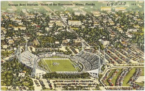 Orange Bowl Stadium, "Home of the Hurricanes," Miami, Florida