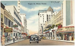 Miami Florida,Flagler Street,Internet access,Western Union,money  orders,notary,UPS,FL061207080 Stock Photo - Alamy