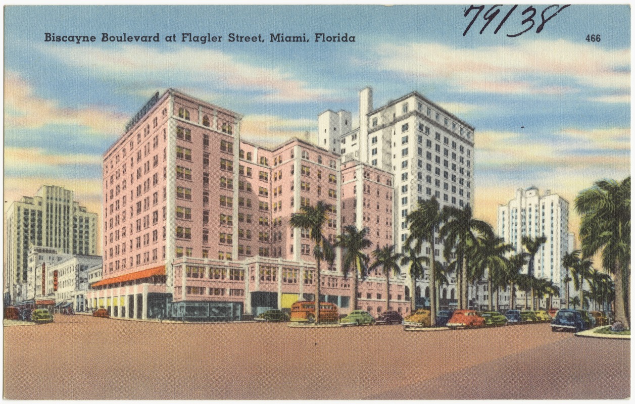 Biscayne Boulevard at Flagler Street, Miami, Florida
