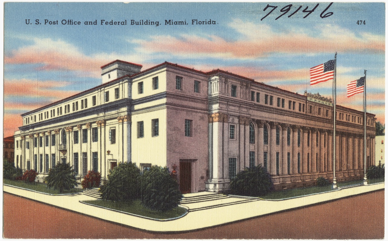 . Post Office and federal building, Miami, Florida - Digital Commonwealth