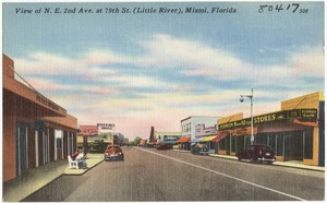 View of N.E. 2nd Ave. at 79th St. (Little River), Miami, Florida