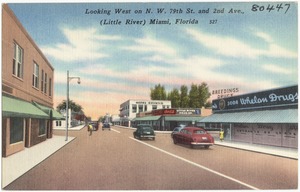 Looking west on N.W. 79th St. and 2nd Ave., (Little River), Miami, Florida