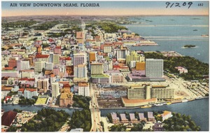 Air view downtown, Miami, Florida