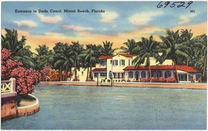 Entrance to Dade Canal, Miami Beach, Florida