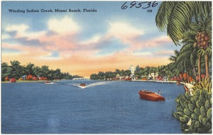 Winding Indian Creek, Miami Beach, Florida