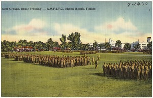Drill groups, basic training- A.A.F.T.T.C., Miami Beach, Florida