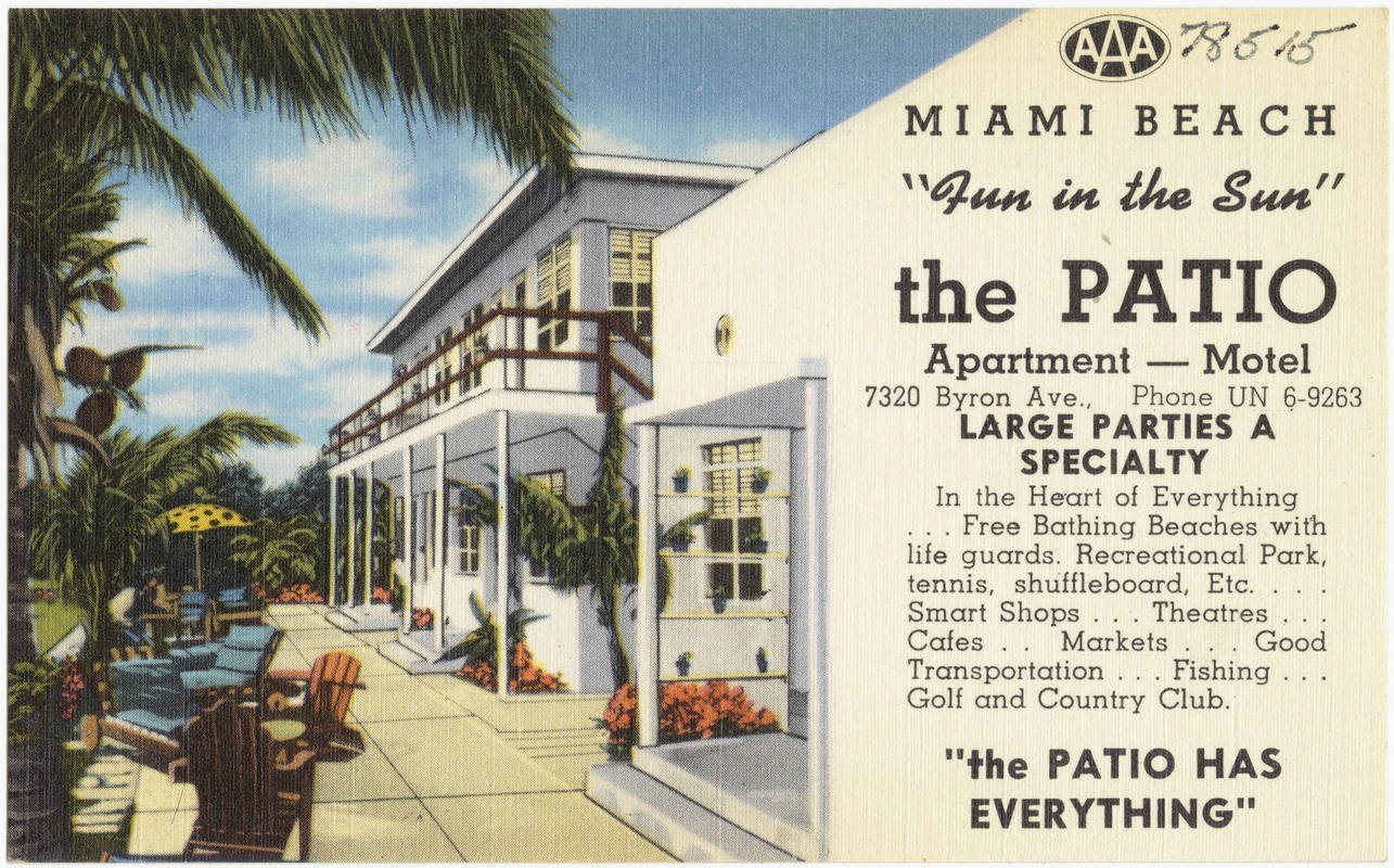 Miami Beach, "Fun in the Sun," The Patio