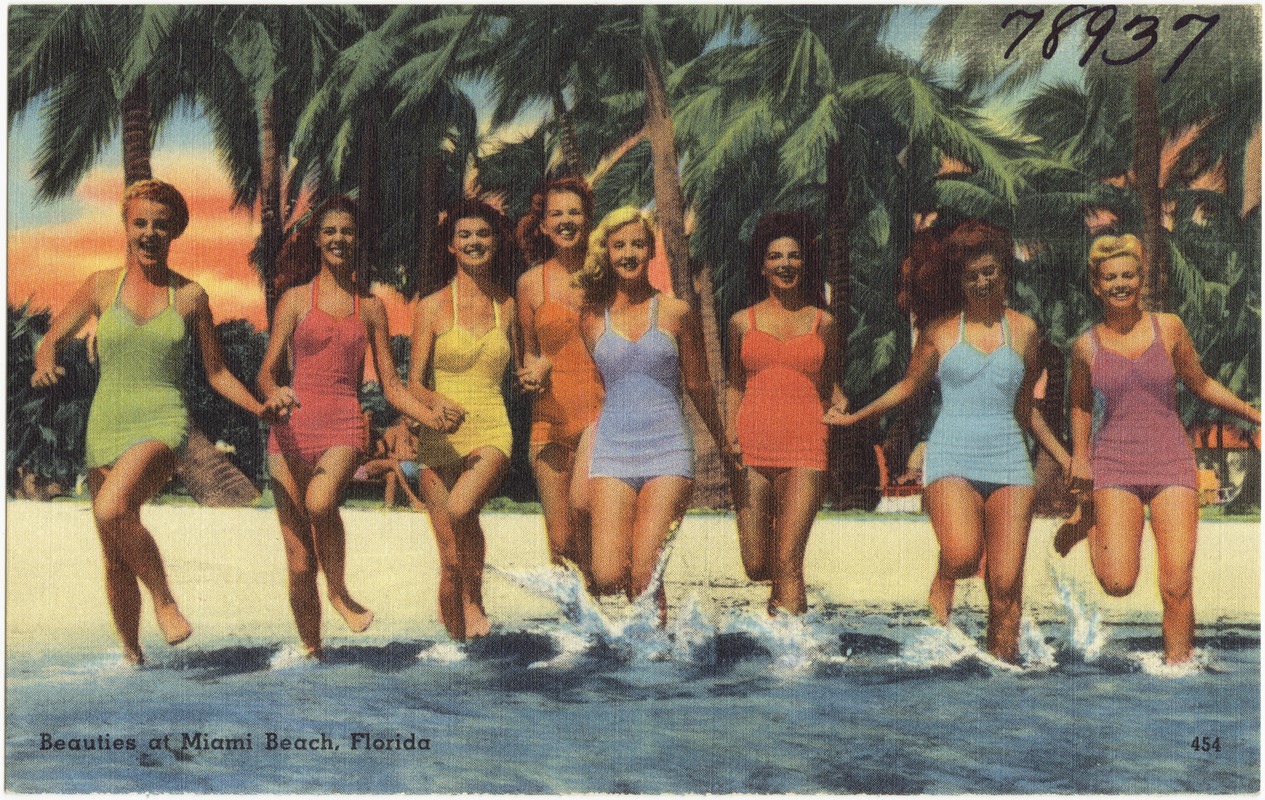 Beauties at the Miami Beach, Florida