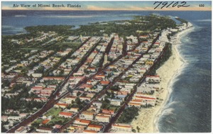 Air view of Miami Beach Florida