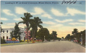 Looking S.W. on Grand Concourse, Miami Shores, Florida