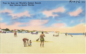 Fun in the sun on the world's safest beach, New Smyrna Beach, Florida