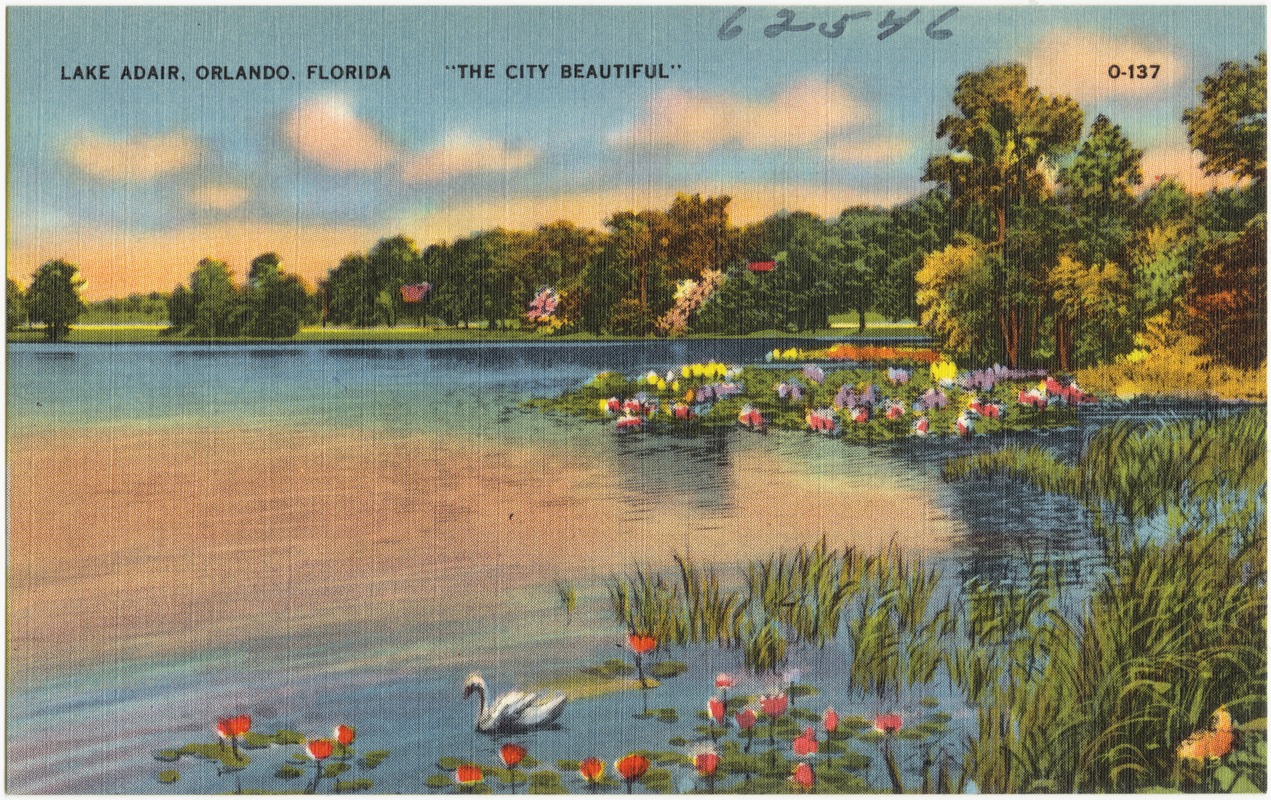 Lake Adair, Orlando, Florida, "the city beautiful"