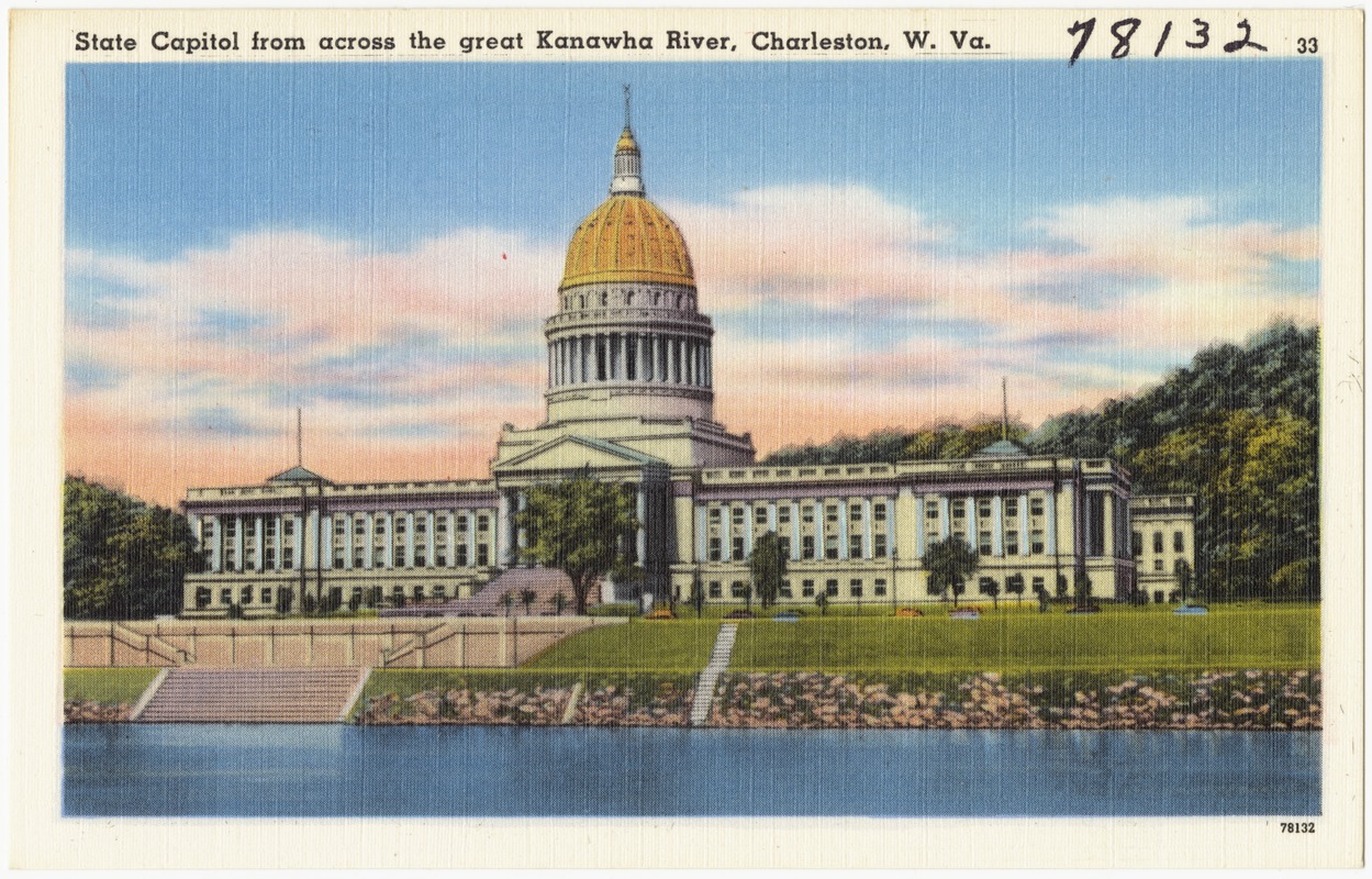 State Capitol from across the great Kanawha River, Charleston, W. Va.