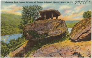 Jefferson's Rock (named in honor of Thomas Jefferson), Harper's Ferry, W. Va.