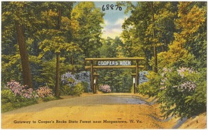 Gateway to Cooper's Rocks State Forest near Morgantown, W. Va.